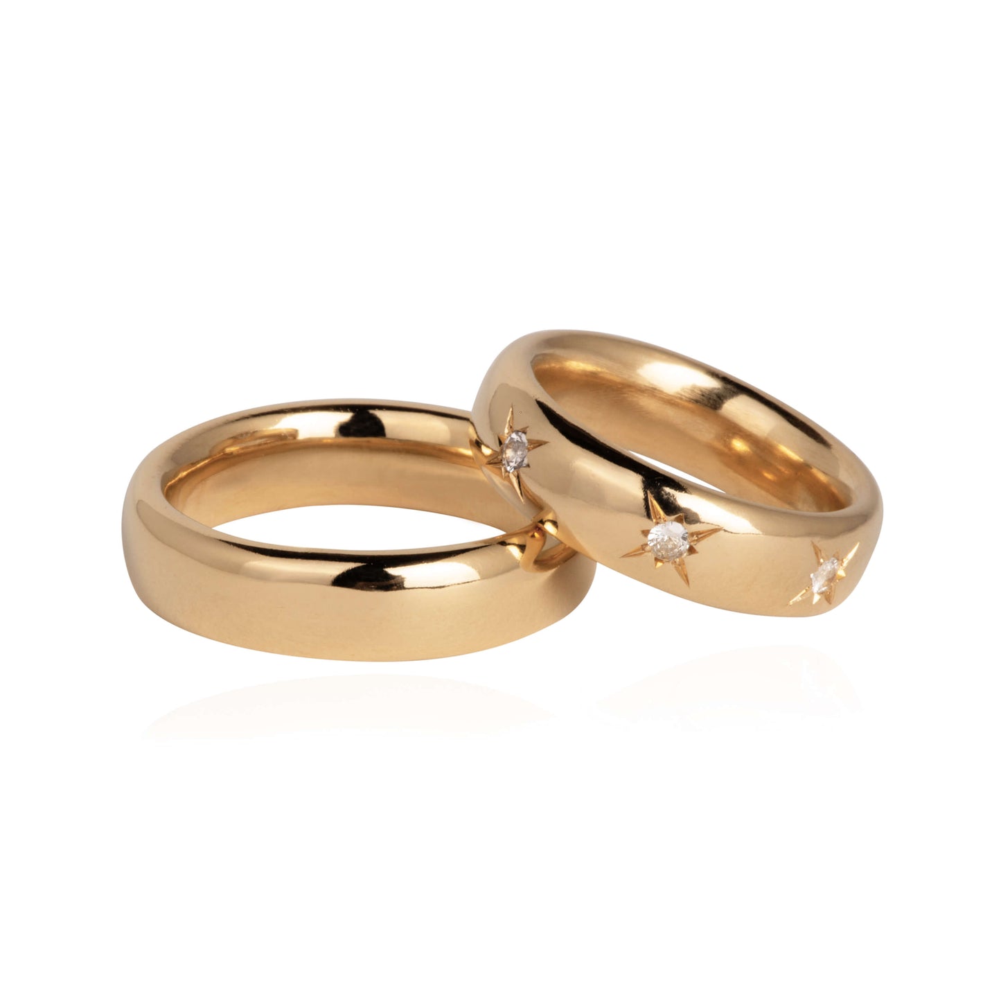 Ringe Vielsesringe med stjerner
