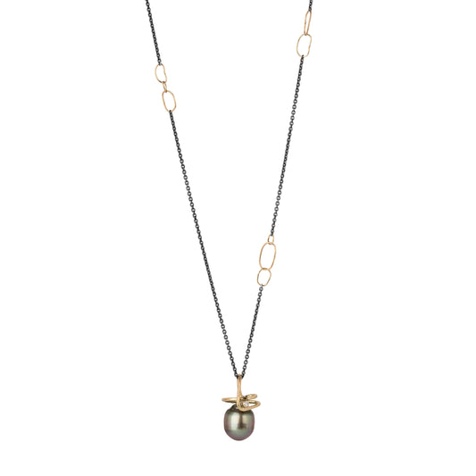 Halskæde med unika vedhæng Tahiti Perle