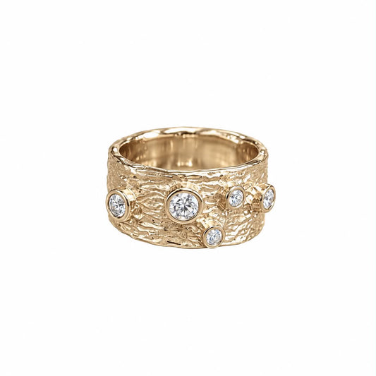 Ring SOFT LINES med brillanter
