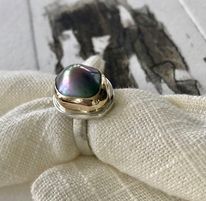 unika ring med perle